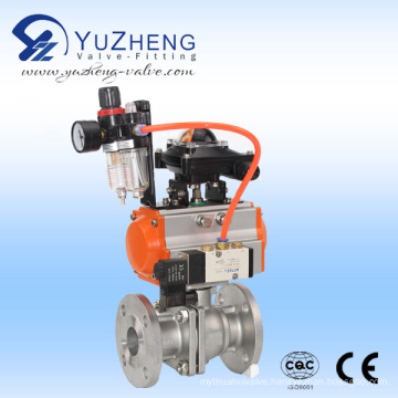 2PC Stainless Steel Ball Valve with Pneumatic Actuator